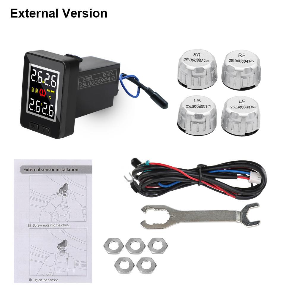 

U-912T Embedded TPMS for Toyota Tire Pressure Monitor System Temperature Real-time Monitoring Save Fuel Car TPMS 4 Tyre Sensors