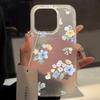 Flower Transparent Matte Phone Case For iPhone 15 16 14 Plus 11 Pro Max 13 12 Mini X XR XS 7 8 Plus SE2 Shockproof Soft Cover