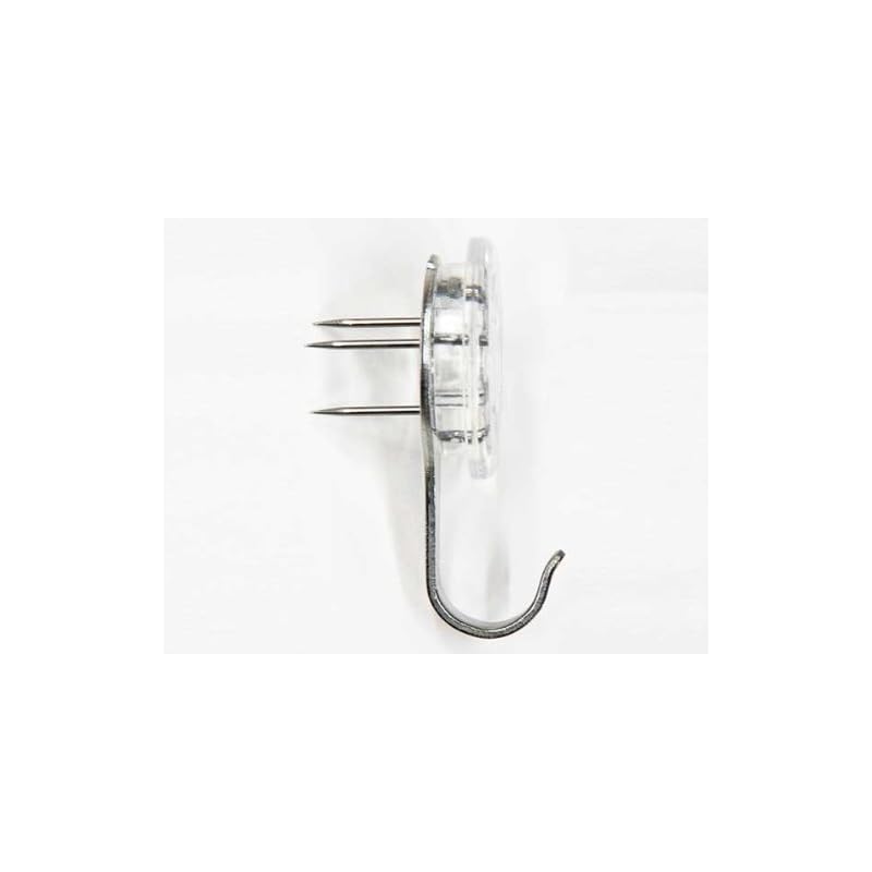 Daiichi Kogyo (Markey) Drywall, Plywood, and Wood Hooks, Three-Pin Hooks, Clear, Transparent, 2-Pack, Load Capacity: 7kg