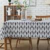 Japanese Fish And Geometric Arrow Tablecloth Coffee Tea Table Pad Meal Cloth Home Decor