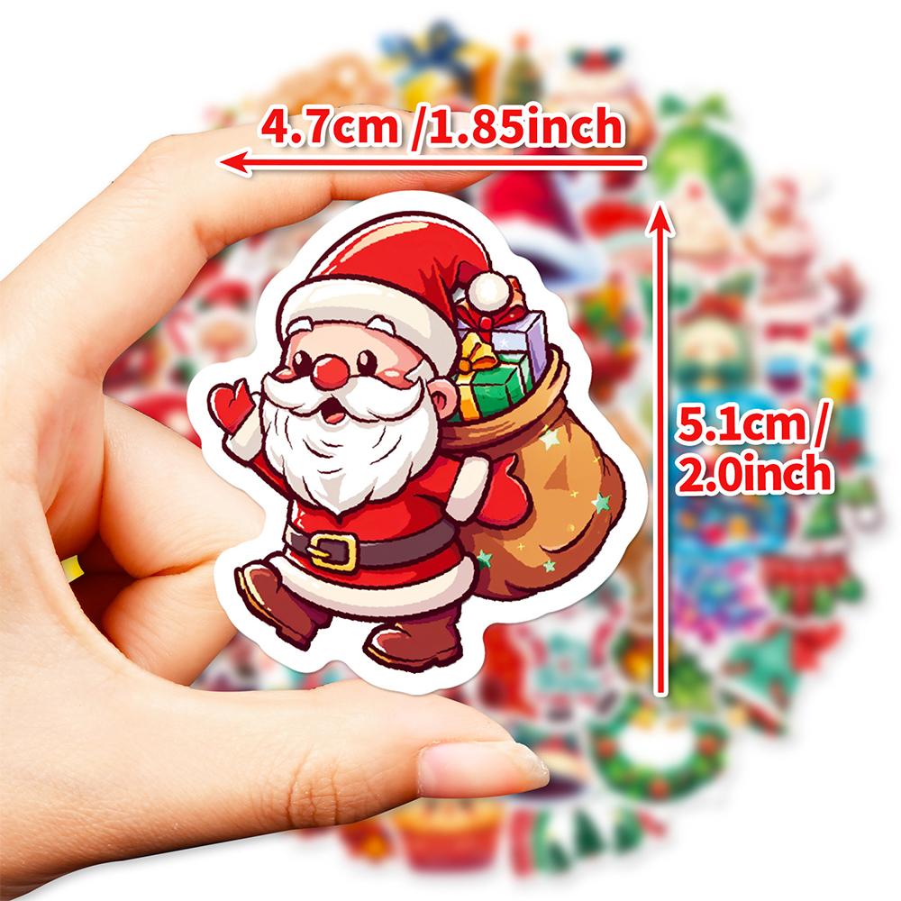 10/30/50/100pcs Kawaii Cartoon Christmas Stickers Santa Claus Aesthetic Decals Toy Kids DIY Diary Laptop Scrapbook Cute Sticker