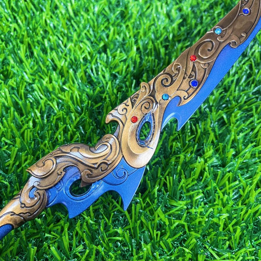 11.6inch Metal Three Kingdom Katana Anime Sword Ancient Damascus Sword Real Size Japanese Katana Original Samurai Sabre Toy Gift
