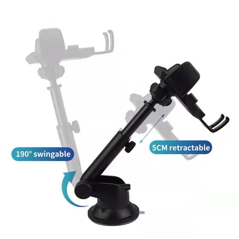 Mobile Phone Holder With Retractable Horizontal And Vertical Air Vents Dashboard Suction Cup Navigation Universal Holder