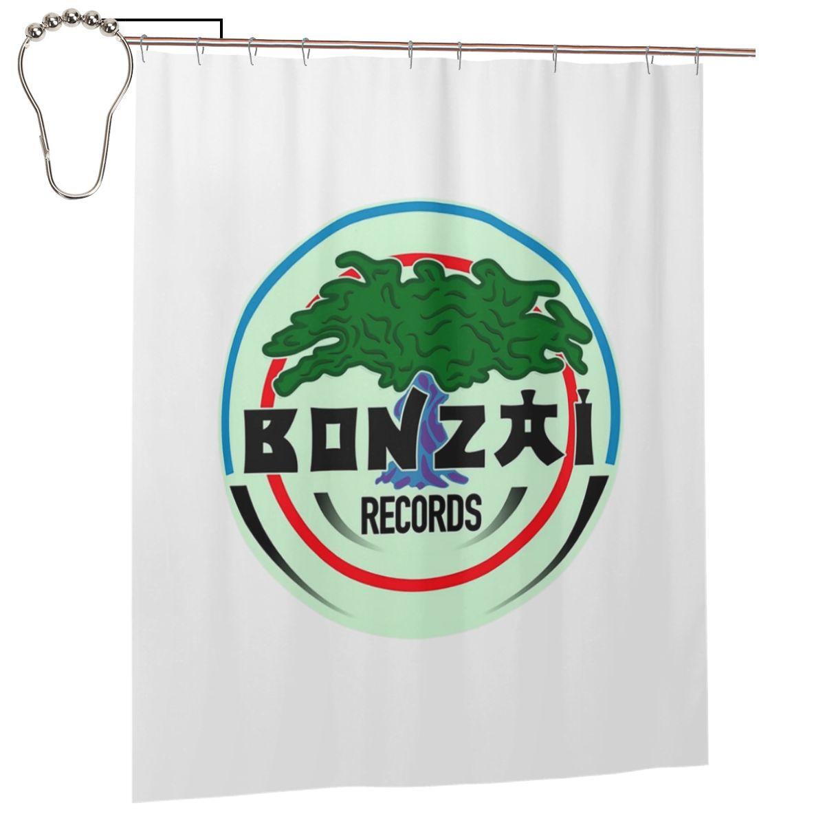 Bonzai Records Duschvorhang Badezimmer Polyester Wasserdicht Duschvorhänge Mit Haken W60H190(CM)-1 Pcs beige