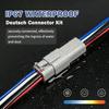 Deutsch DT 2 Pin Connector Kit 2pin Waterproof Automotive Wire Connectors | Gray Waterproof Electrical Wire Connector for Cars,