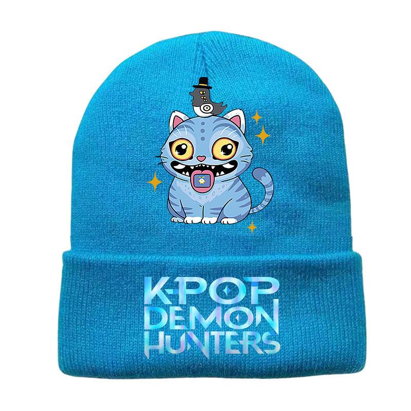 Barn Pojkar Flickor Rumi Tiger Derpy Tryckt Stickad Mössa Tråd Sammet Mössa Höst Vinter Varm Stickad Mössa