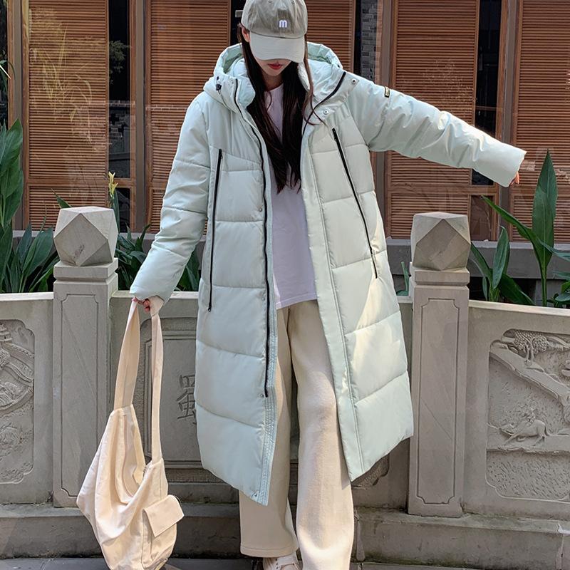Down and Padded Jacket Women's New 2025 Thickened and Warm Korean Version of Loose Long Over-the-knee Cotton Jacket Winter Padded Jacket