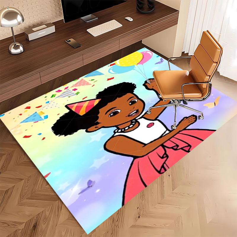 1pc Gracie's Corner3 Print Area Rug - Soft, Washable Non-Slip Indoor Mat, Living Room, Home Office Decorative Rug,Office Decorative