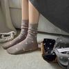 Spring and Autumn Trendy Mid-calf Socks for Girls, Pile Socks, Casual and Versatile Long Socks for Girls