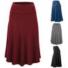 Bandagerok Middellange plooirok Elastische hoge taille Slanke losse rok
