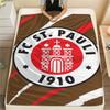 1Pc St. Pauli FC Print Flannel Blanket, High quality Comfortable for All Seasons, Home Decor, Warmth and Comfort, Perfect for Christmas GiftS