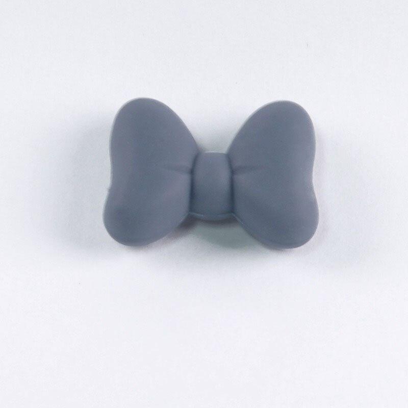 2 Stück/Los Schleifen-Silikonperlen BPA-frei Fliege Baby-Beißringe Perle Für DIY-Schmuckherstellung Kaubar Kleinkind Baby Zahnen Geschenk