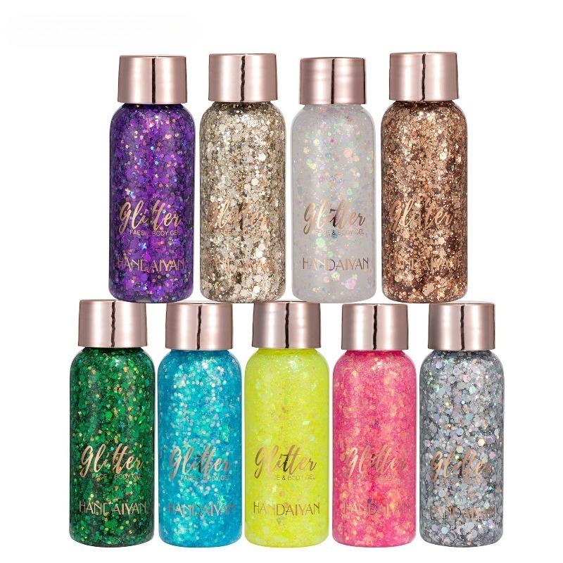 Lace Eye Shadow Gel Pouch Set (3 Pieces) Mermaid Sparkle Body Lotion Liquid Eye Shadow Set