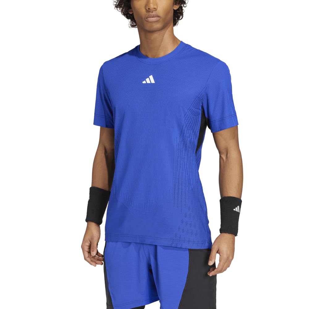 Adidas Short Sleeve Tennis Pro AIRCHILL Freelift Short Sleeve JRX42 Lucid T-Shirt T-Shirt Men's Blue/Black (IV8320) J/S