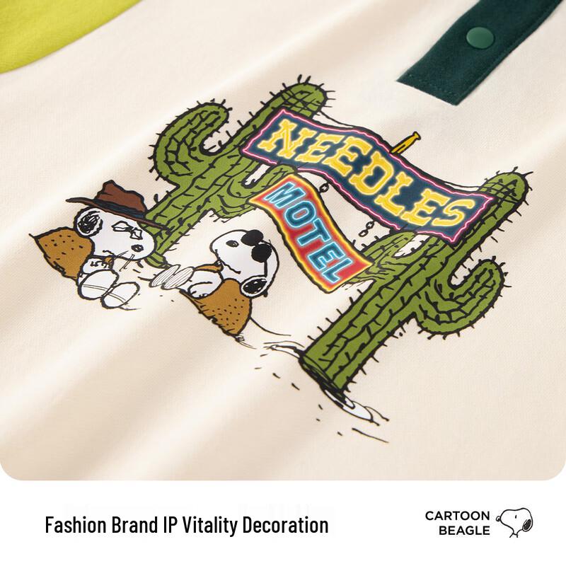 Snoopy Boys' Spring Casual Polo Sweatshirt & Pants Set