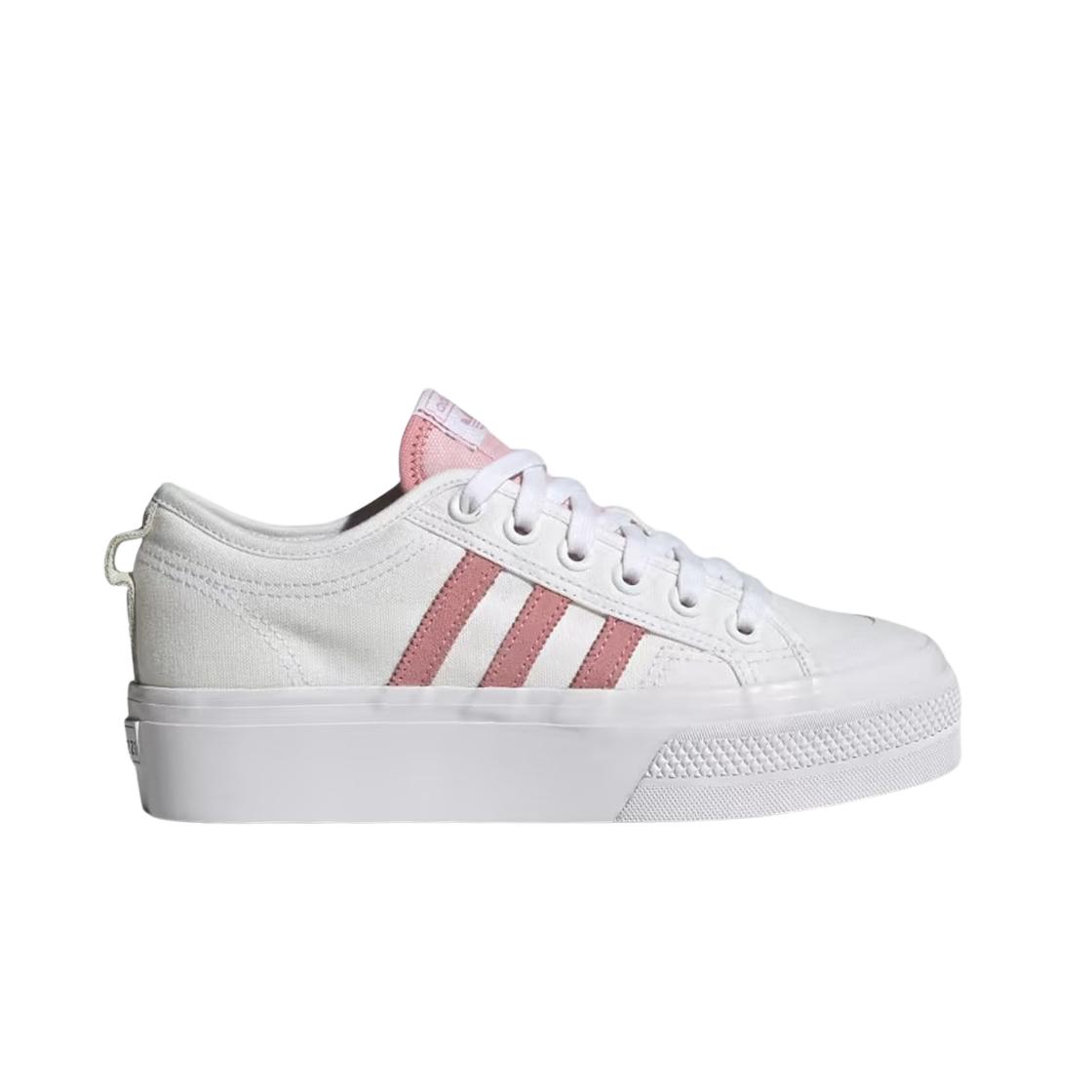 

(в) Adidas Nizza Платформа Облачно-белый Супер Поп Основной черный 225