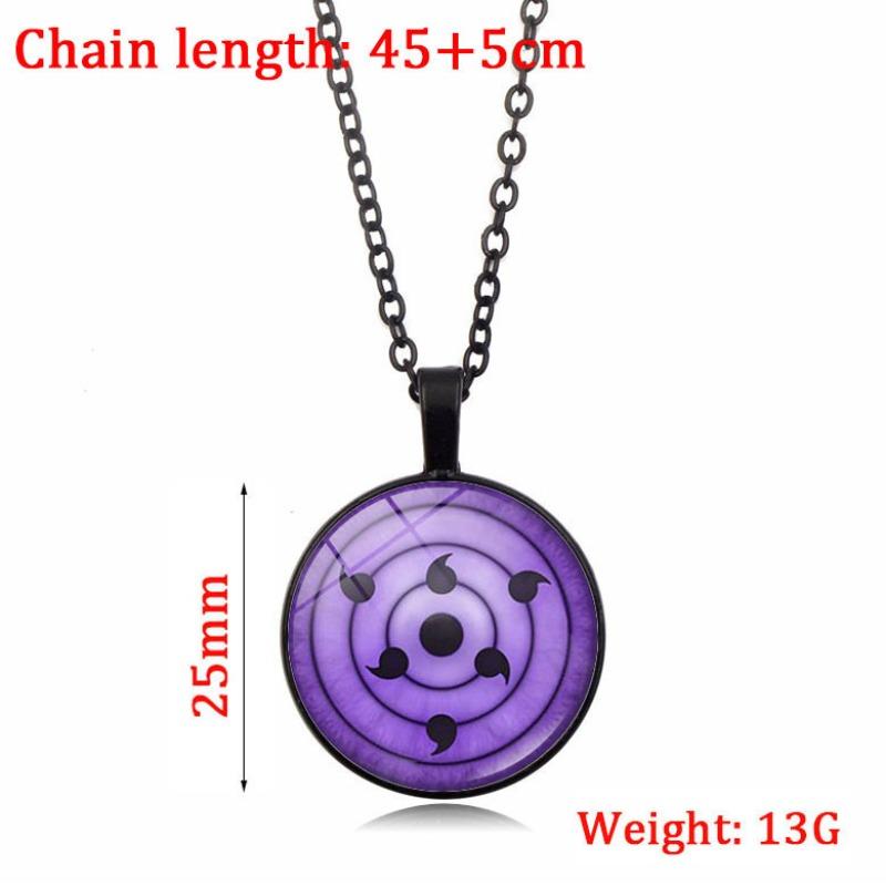 anime merchandise Naruto Sharingan Pendant Necklace Men Women Versatile Circular accessories Sweater Chain toys gifts for kids