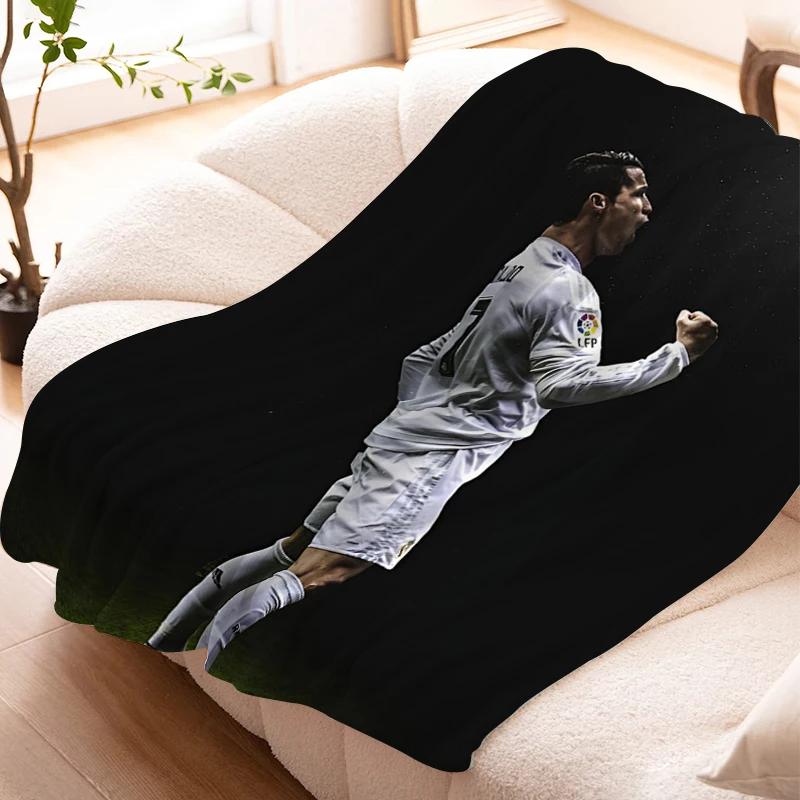Sofa Blankets for Winter Cristiano Ronaldo Warm Knee Bed Fleece Custom Camping Fluffy Soft Blankets Microfiber Bedding King Size