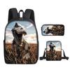 Children'S Cartoon Schoolbag Dinosaur Schoolbag Printed Cartoon Backpack Three-Piece Set