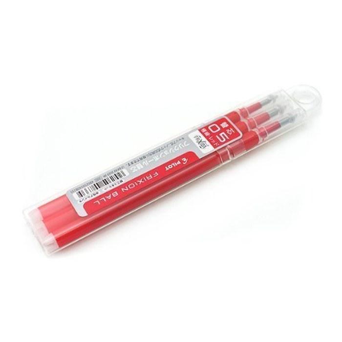 Pilot Frixion Ball Knock Refill 0.5mm Red 3-pack x 10