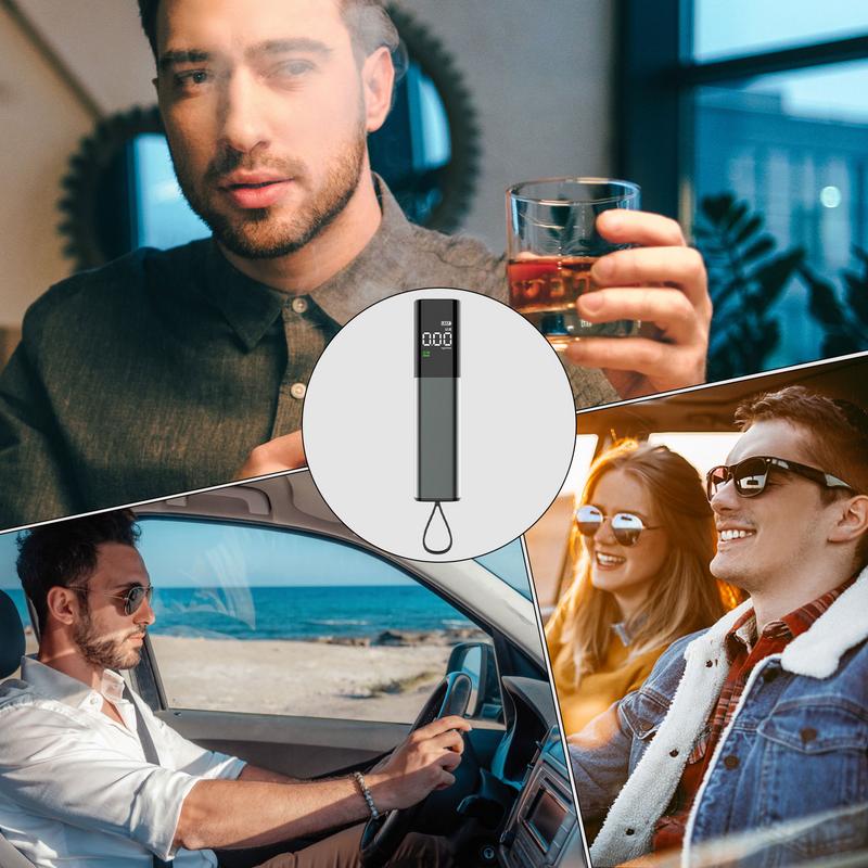 Digital Alcohol Tester Digital Personal Alcohol Breathalyzer High Accuracy Detector Blowing Drunk Driving Testing Instrument For