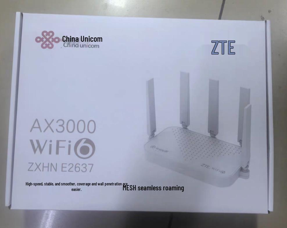 ZTE E2638 Dual-Band AX3000M Mesh Gigabit Router, E2628 Port, Compatible with E2637.