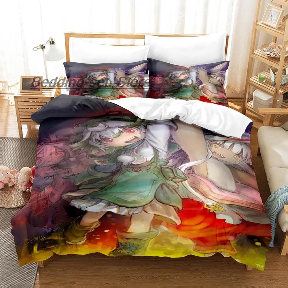 New Made In Abyss Bedding Set Single Twin Full Queen King Size Bed Set Aldult Kid Bedroom Duvetcover Sets 3D Anime Bed Sheet Set