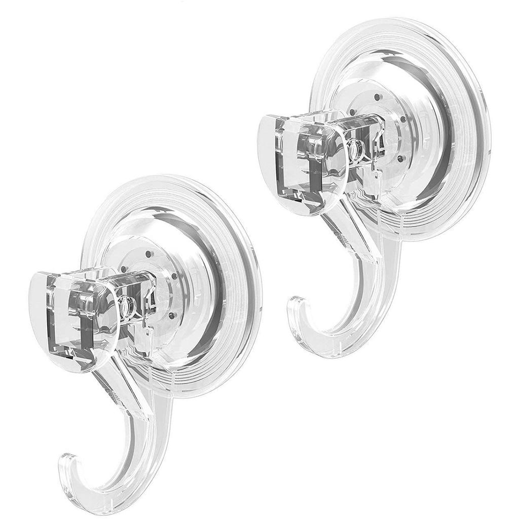 Home Kitchen Heavy Duty Seamless Clear Plastic Smooth Sucker Wall Hangers Holder Suction Hooks