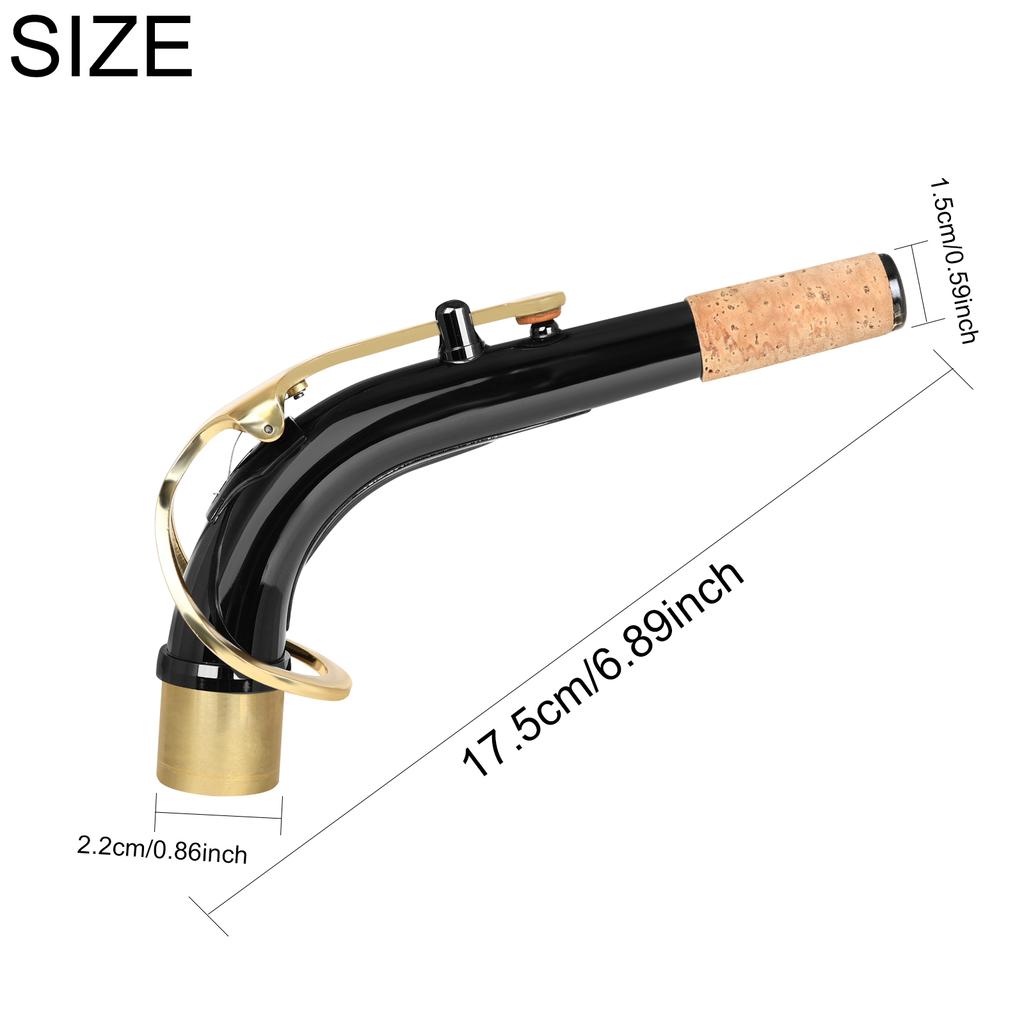 Saxophone Neck Brass Bend Neck Alto Sax Replacement Part Connector High Quality Saxophone Musical Instrument Accessories