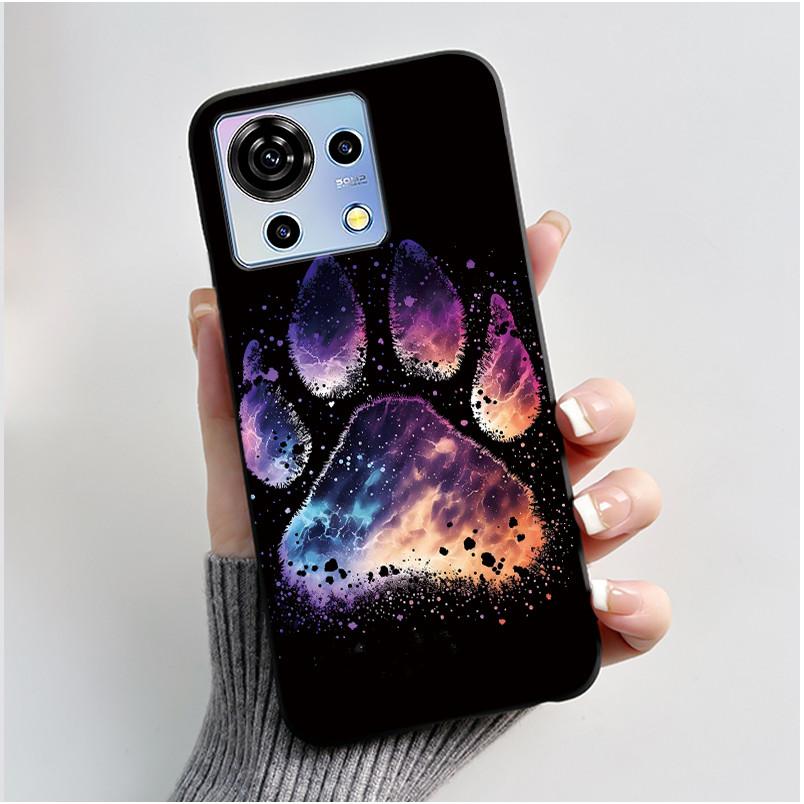 For ZTE Blade V50 Vita Case Black TPU Silicone Luxury Cute Cool Flower Phone Cases for Blade V 50 Vita V50Vita Bumper Soft Cover