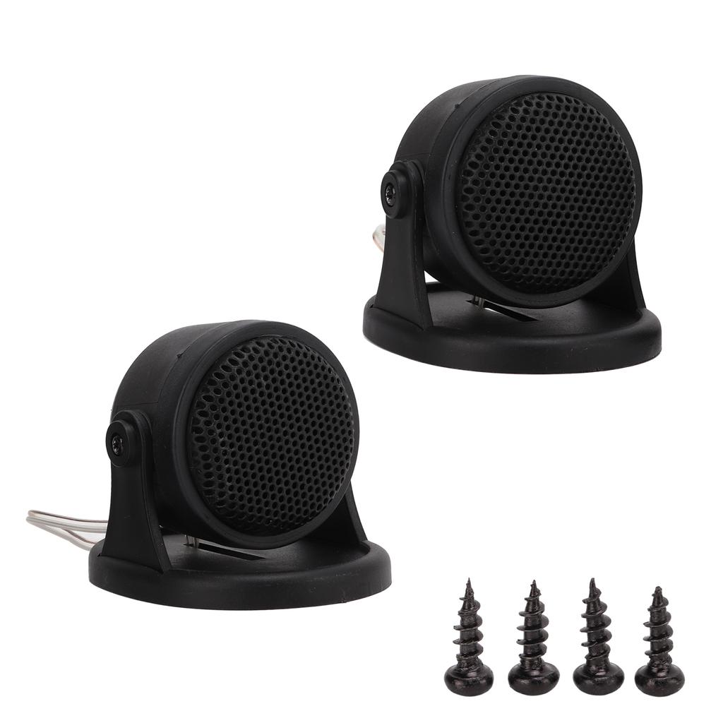 Pair Car Mini Tweeters Audio Speakers 101dB 5‑20KHz Silk Dome Black Universal with Screws