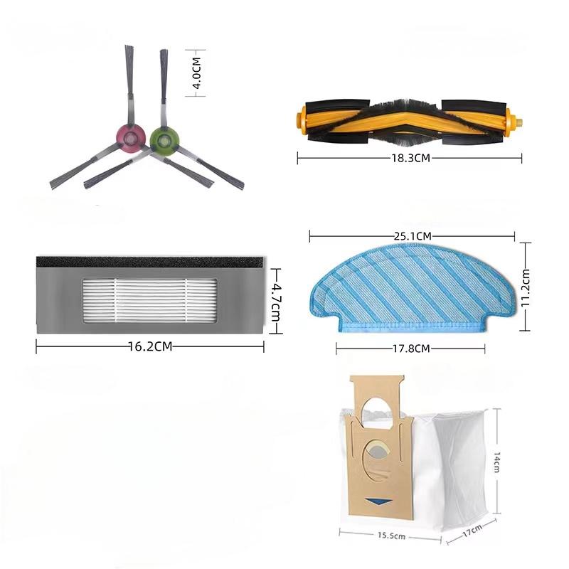 HEPA Filter Side Brush Main Brush Mop Cloths for ECOVACS Deebot T9 AIVI T8 AIVI N8 Pro 920 950 Vacuum Cleaner Replacement Parts