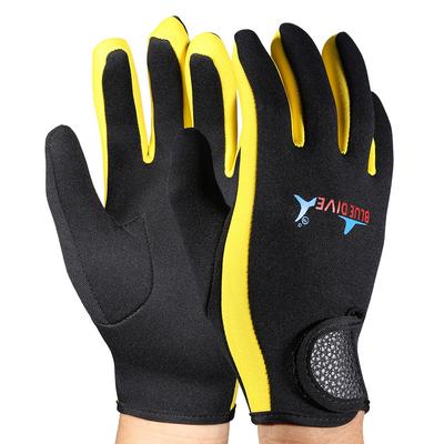 1 Paar/Set Tauchen Neopren Schnorcheln Surfen Schwimmen Speerfischen Wassersport Handschuhe Schwarz Gelb S