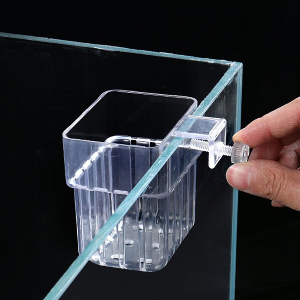 Aquarium Plant Holder for Various Fishtanks Aquarium Hydroponic Planter Bracket Pot Plant Cup Fishtank Habitat Supplies