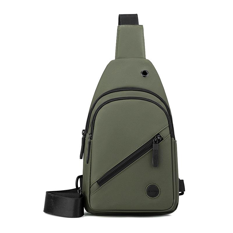 

Men High Quality Large Capacity Nylon Chest Bag Outdoor Hiking Travel Crossbody Bag Waterproof Shoulder Sling Backpack армія зелений колір