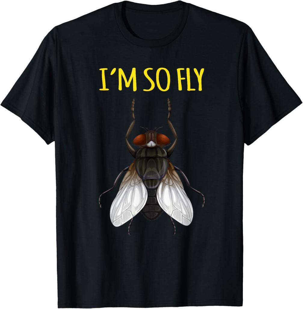 Im So Fly Insekt Käfer Herren Lustiges Scherz T-Shirt Geeignet für Männer und Frauen Modisches und lässiges Streetwear-Oberteil