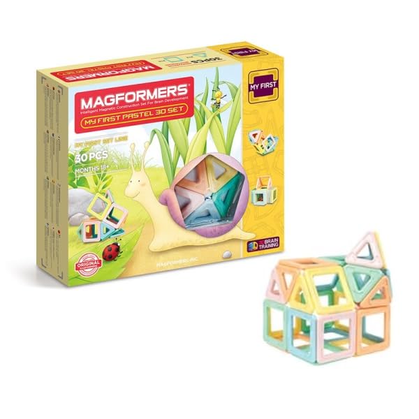 

BorneLund MAGFORMERS Мой первый набор пастели Примерно от 1,5 лет развивающая игрушка магнитный блок MF702013J [30 предметов]