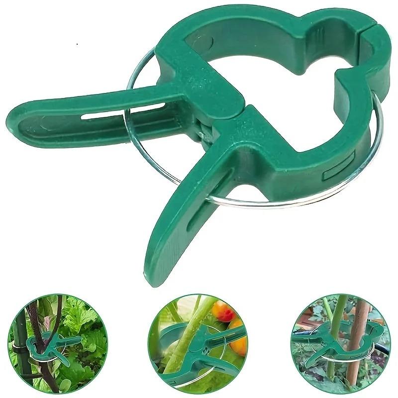 

50 шт. Многоразовые клипсы для поддержки растений Садовые тепличные пластиковые клипсы для помидоров, огурцов, виноградной лозы, овощных стеблей, садовые инструменты 20PCS зелёный