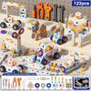Kids Tool Set DIY Nut Assembly Toy Kit STEM Building Tools Montessori Toys Gifts for Boy Girl Electric Drill Tool Box Optional