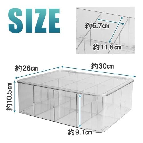 eGadget Trading Card Storage Case, Large Capacity, with Lid, Stain-Resistant, Fully Clear, and Removable Dividers