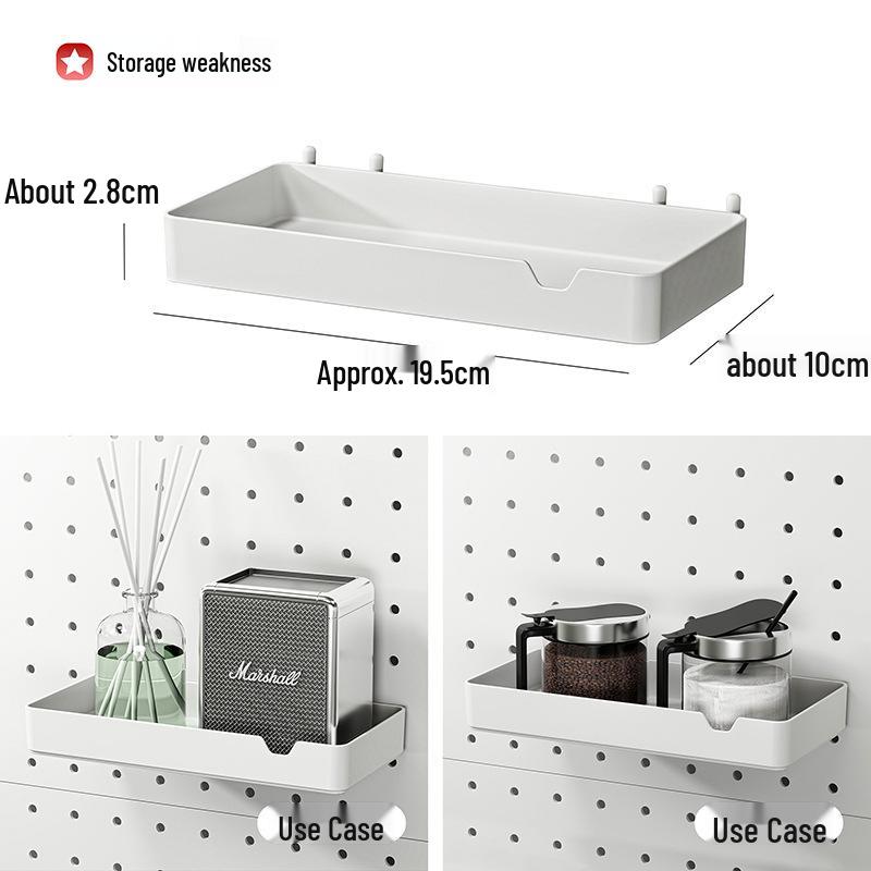 Pegboard Wall Organizer with Hooks - No-Drill Storage Rack for Entryway or Study Room.