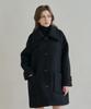 Armoiresecret Black Half Wool Coat