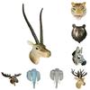 PVC Animal Head Figurine Refrigerator Decoration Mini Antelope Elk Mammoth
