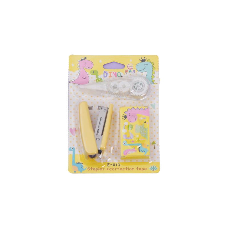 Colorful Cartoon Stapler & Correction Tape Set for Students