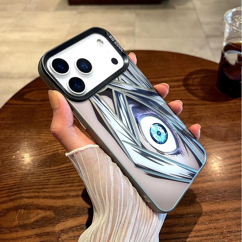

Чехол для телефона Jujutsu Kaisen Годжо Сатору Шесть Глаз для iPhone 15/14/13/12 - Аниме Чехол GALAXYS24 чёрный