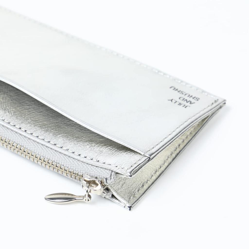 AND Card Case Fragment Case Genuine Leather Cashless Present IC Card Pass Case Watermelon [JULLY SHUSHU] EM-CC (Silver)