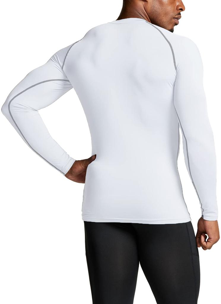 Tesla Long Sleeve Sports Set and Compression Top with Fleece Lining for and Perfect for Cold and Heat Tech Men's Undershirt, 2-Piece