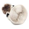 Warm Acrylic Knitted Hat with Color Block and PomPoms for Winter Comfortable Wear Adult and Kids Elastic Pullover Hat