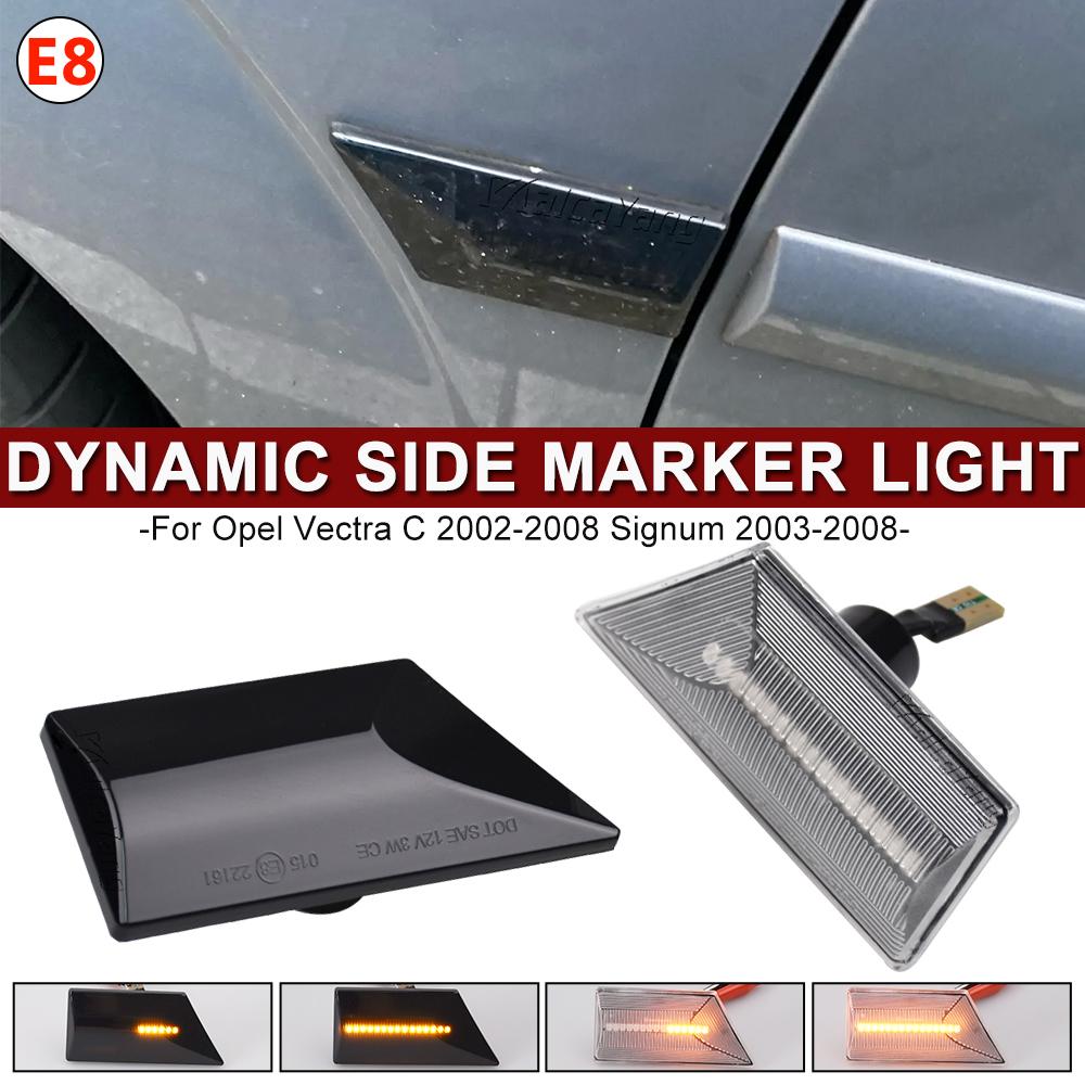 Car Led Dynamic Turn Signal Light For Opel Vectra C 2002-2008 Signum 2003-2008 Side Marker Fender Lights Blinker Indicator LampTurn Signal 2