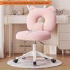ZISIZ Pink Bear Swivel Vanity & Desk Chair